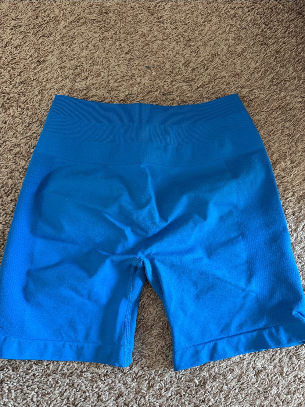 Bright Blue Women's Seamless High-Rise Bike Shorts